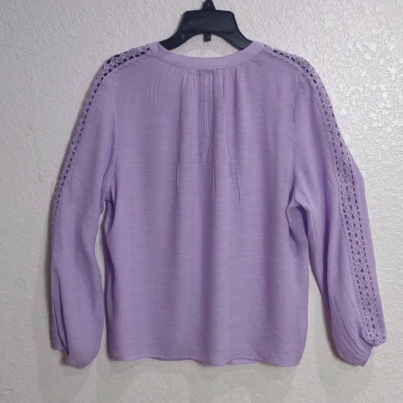 COUNTERPARTS Purple Button-Up Women's Top - Picture 9 of 15